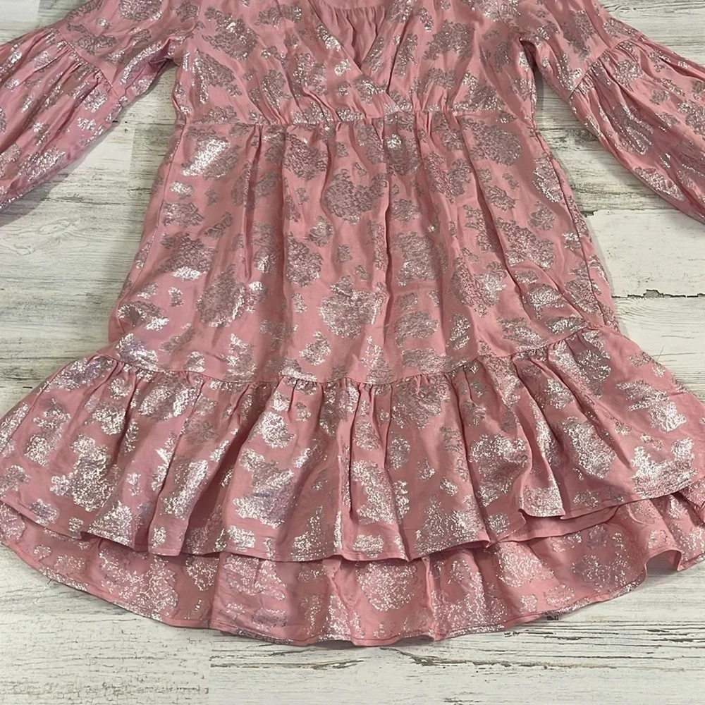 Anthropologie Jolene Jacquard Pink Mini Dress Size XSP - Picture 4 of 13